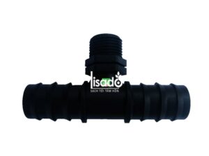 Tê nối ống PE 16mm ra ren ngoài 21mm