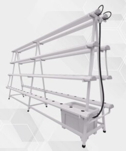 Giàn trồng rau thủy canh chữ A GLS-03 dài 3 mét 4 tầng 8 ống