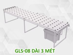 Giàn trồng rau thủy canh GLS-08 dài 3 mét, 96 rọ trồng