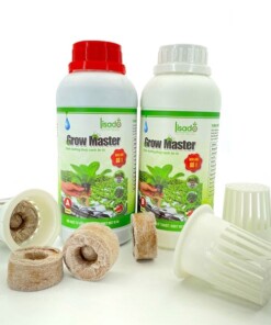 01 cặp dinh dưỡng Grow Master 500ml + 10 viên nén + 10 rọ nhựa thủy canh